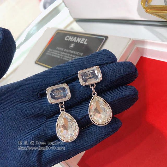 chanel耳環 小香鑲鑽耳釘 耳環熱銷款 925純銀針 香奈兒耳釘  gzsc1273